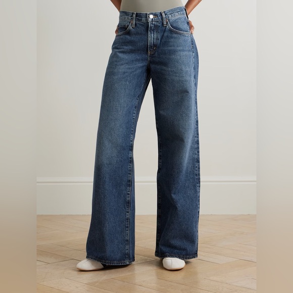 AGOLDE Clara Baggy Low Rise Wide Leg Organic Jeans Size 24 - Picture 2 of 10